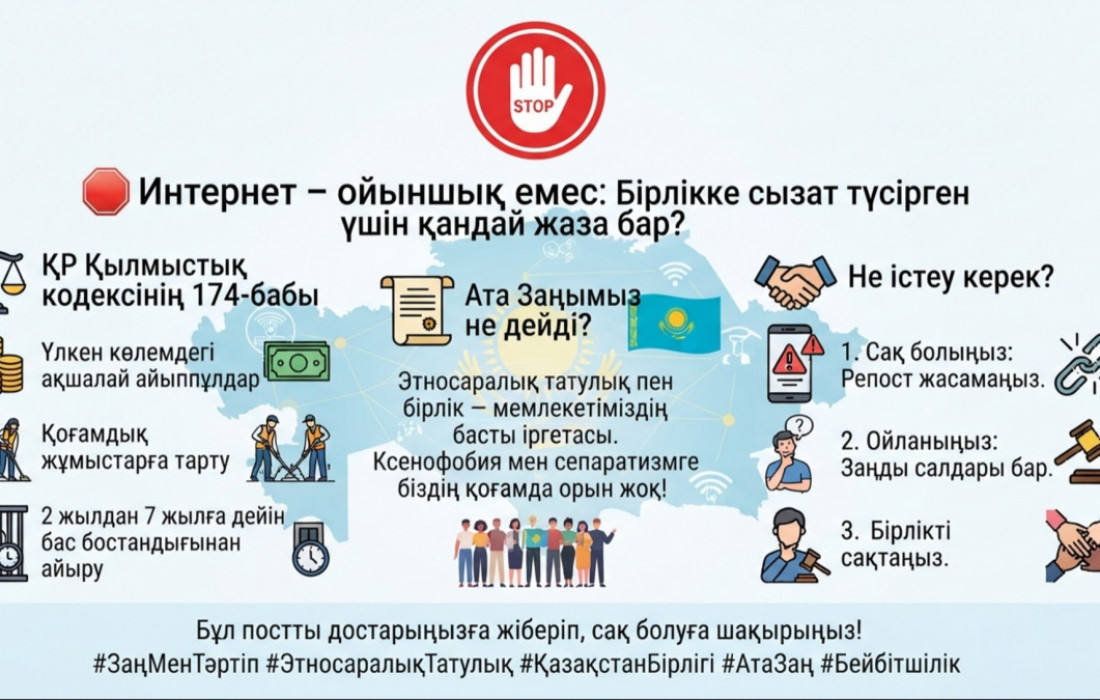 Интернет – ойыншық емес: Бірлікке сызат түсірген үшін қандай жаза бар?