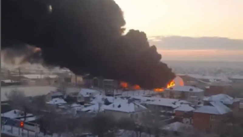 Петропавлда стадион аумағында ірі өрт шықты