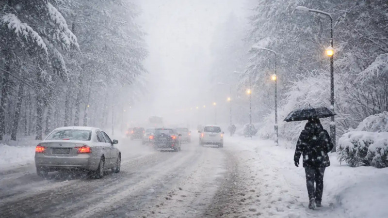 27 ақпанға арналған Жамбыл облысы ауа райы: жауын-шашын, қатты жел және көктайғақ күтіледі