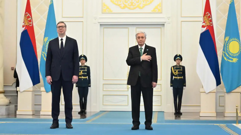 Ақордада Сербия Президенті Александр Вучичті салтанатты қарсы алу рәсімі өтті