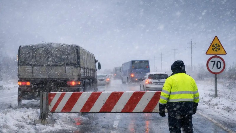 Қуатты циклон: Қазақстанда жаңбыр мен қар жауып, бірқатар жолдар жабылды