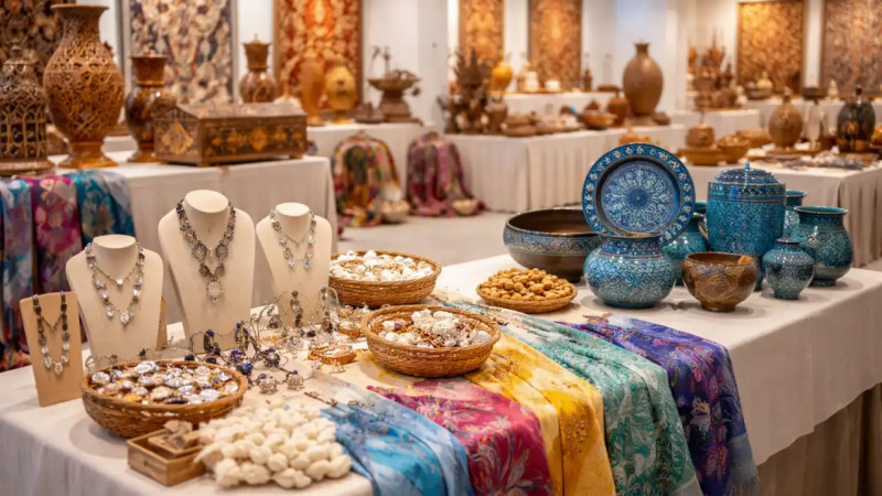 Таразда «Жаңарған қолтаңба» көрмесі өтті: қолөнершілер халықаралық тәжірибемен бөлісті