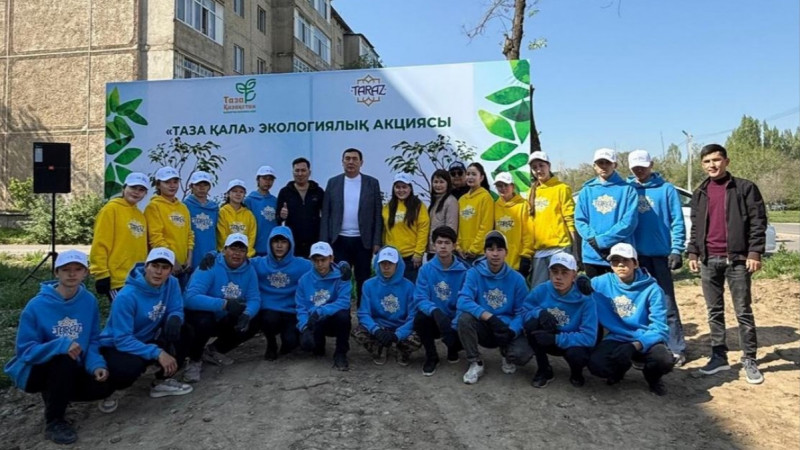 Жамбыл облысында «Таза Қазақстан» акциясы аясында кең көлемді абаттандыру және көгалдандыру жұмыстары жүргізілуде