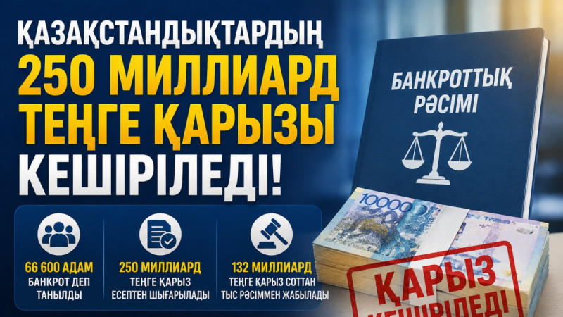 Қазақстандықтардың 250 млрд теңге қарызы кешіріледі