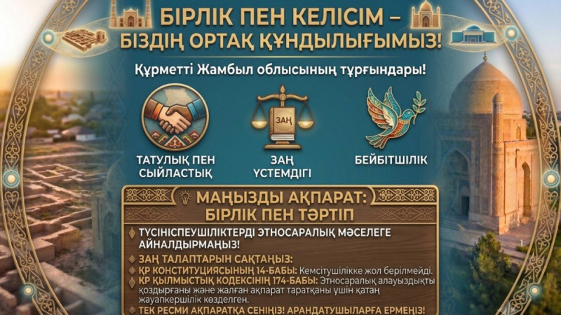 Бірлік пен келісім – біздің ортақ құндылығымыз!